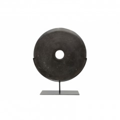 BLACK STONE COIN ON STAND 